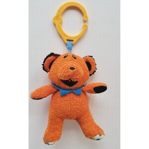 Daphyls Grateful Dead Dancing Bear Interactive Plush Toy & Rattle Baby Orange